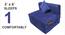 Tallulah Sofa Cum Bed (Blue) by Urban Ladder - Rear View Design 1 - 557953