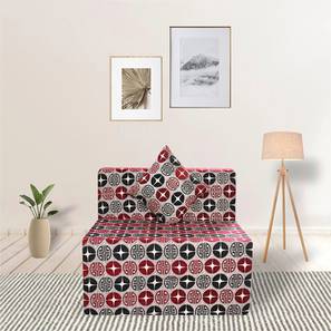 Sofa Cum Bed In Jaipur Design Siobhan 1 Seater Sofa cum Bed Red & Black