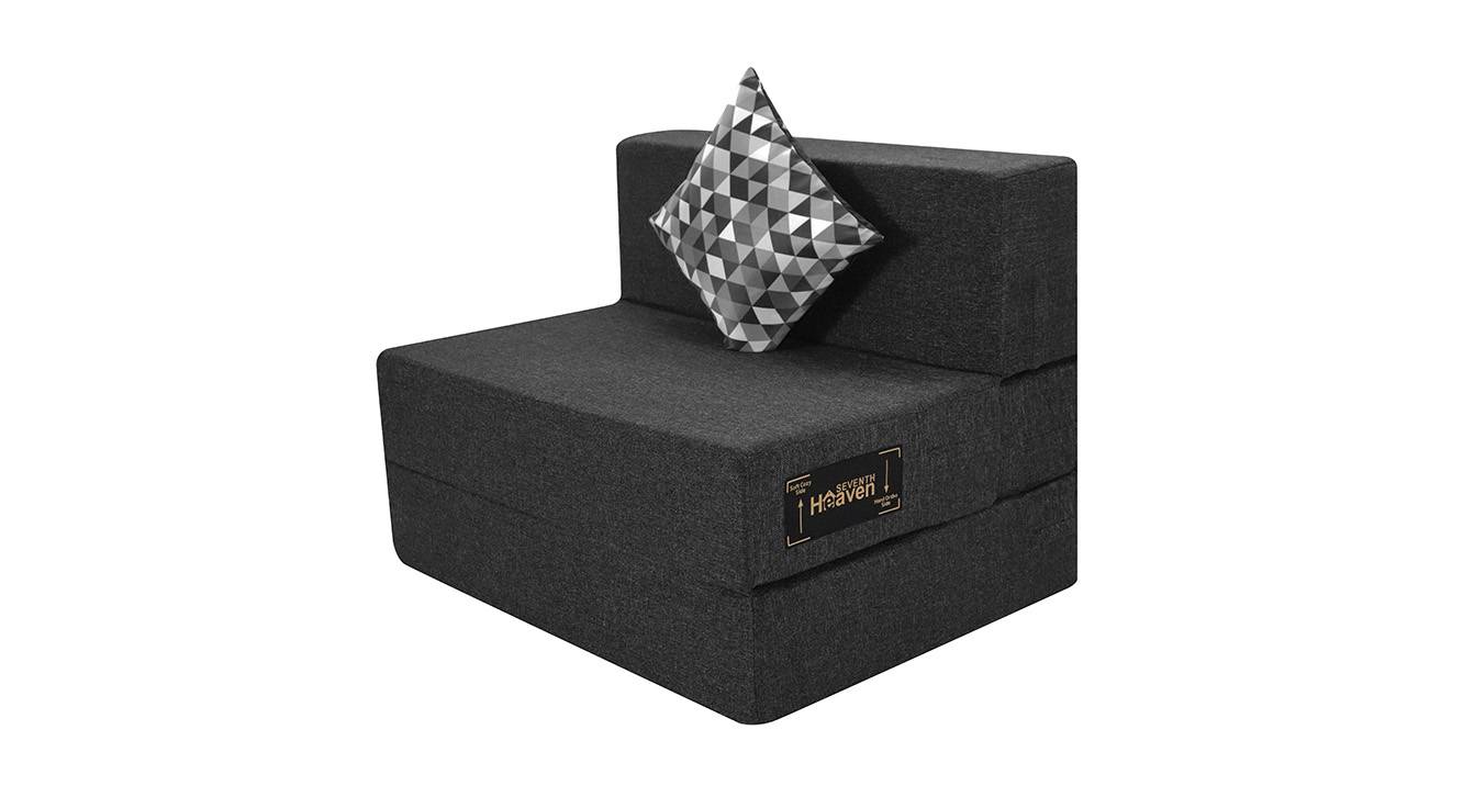 Kenzie 1 Seater Fold Out Sofa cum Bed In Grey Colour Urban Ladder