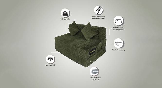 Barrett Sofa Cum Bed (Green) by Urban Ladder - Cross View Design 1 - 558030