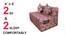 Willow Sofa Cum Bed (Red & Black) by Urban Ladder - Design 1 Close View - 558071