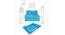 Ambrose Sofa Cum Bed (Sky Blue) by Urban Ladder - Design 1 Dimension - 558095