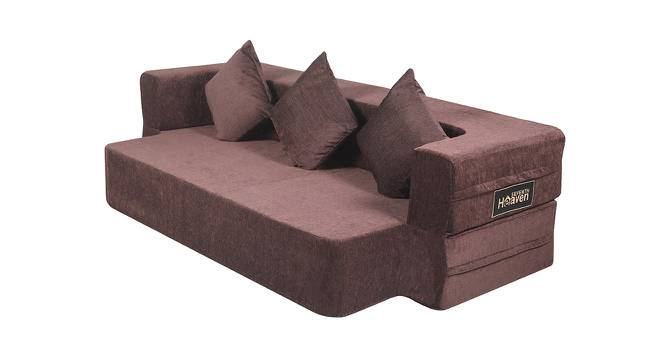 Gwendolyn Fabric Sofa Cum Bed (Brown) by Urban Ladder - Front View Design 1 - 558105