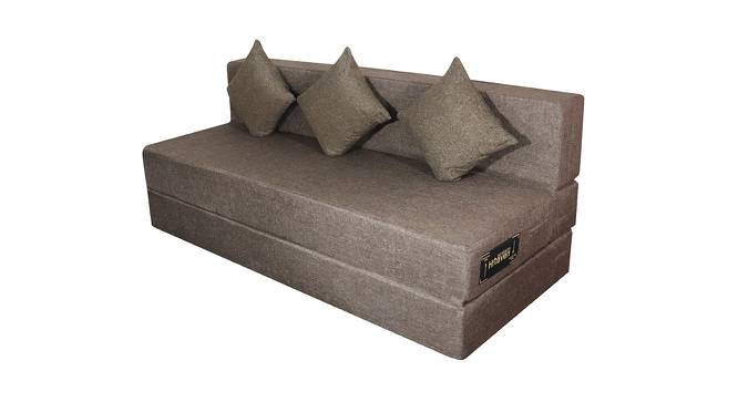 Kaia 6X6 4 Seater 4 Seater Sofa Cum Bed (Brown) by Urban Ladder - Front View Design 1 - 558110
