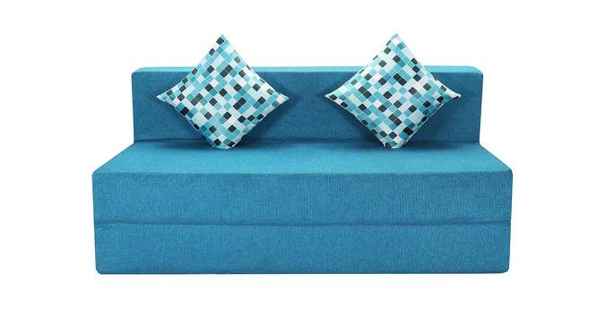 Quinn Sofa Cum Bed (Blue) by Urban Ladder - Front View Design 1 - 558117