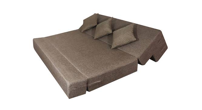 Kaia 6X6 4 Seater 4 Seater Sofa Cum Bed (Brown) by Urban Ladder - Cross View Design 1 - 558125