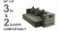 Isla Sofa Cum Bed (Green) by Urban Ladder - Design 1 Side View - 558137