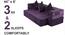 Ida Sofa Cum Bed (Purple) by Urban Ladder - Rear View Design 1 - 558150