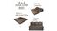 Kaia 6X6 4 Seater 4 Seater Sofa Cum Bed (Brown) by Urban Ladder - Design 1 Close View - 558167
