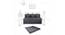 Joss 6X6 4 Seater Sofa Cum Bed (Grey) by Urban Ladder - Design 1 Dimension - 558192