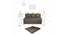 Kaia 6X6 4 Seater 4 Seater Sofa Cum Bed (Brown) by Urban Ladder - Design 1 Dimension - 558194