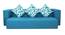 Esme 3 Seater Low Floor Sofa Cum Bed (Blue) by Urban Ladder - Front View Design 1 - 558195