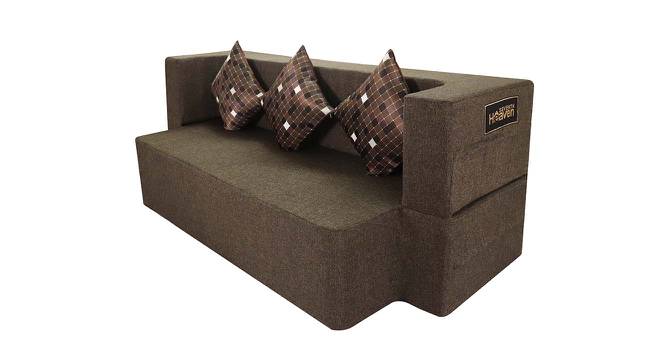 Della 3 Seater Sofa cum Bed (Brown) by Urban Ladder - Cross View Design 1 - 558211