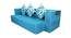 Esme 3 Seater Low Floor Sofa Cum Bed (Blue) by Urban Ladder - Cross View Design 1 - 558213