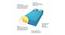 Esme 3 Seater Low Floor Sofa Cum Bed (Blue) by Urban Ladder - Rear View Design 1 - 558233