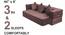 Gwendolyn Fabric Sofa Cum Bed (Brown) by Urban Ladder - Rear View Design 1 - 558236