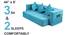 Hazel abric Sofa Cum Bed (Sky Blue) by Urban Ladder - Rear View Design 1 - 558238