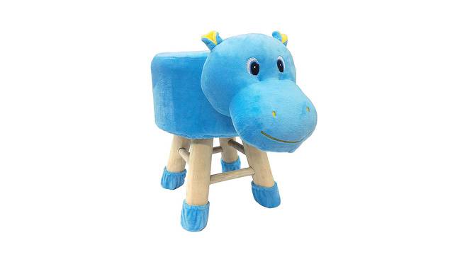 Geena Wooden Animal Stool for Kids (Blue) by Urban Ladder - Cross View Design 1 - 558297