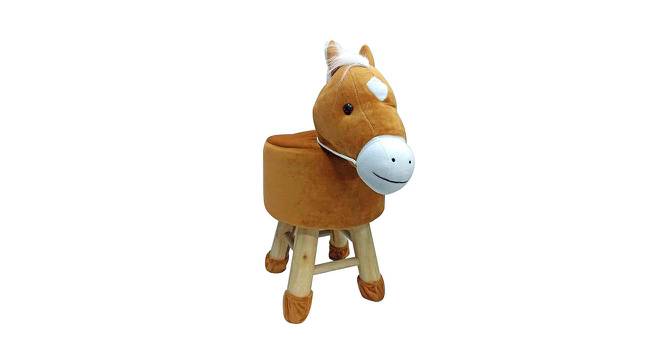Al Wooden Animal Stool for Kids (Brown) by Urban Ladder - Front View Design 1 - 558299