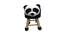 Alan Wooden Animal Stool for Kids (Black) by Urban Ladder - Front View Design 1 - 558300