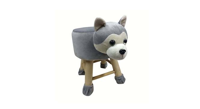 Christoph Wooden Animal Stool (Grey) by Urban Ladder - Front View Design 1 - 558303