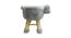 Eddie Wooden Animal Stool for Kids (Grey) by Urban Ladder - Front View Design 1 - 558306