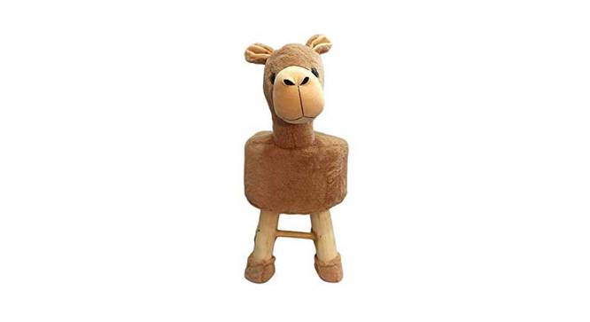 Michael Wooden Alpaca Stool for Kids (Brown) by Urban Ladder - Front View Design 1 - 558312