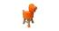 Calista Wooden Animal Stool for Kids (Orange) by Urban Ladder - Front View Design 1 - 558314