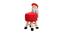 Jeff Wooden Girl Doll Kids Stool (Red) by Urban Ladder - Cross View Design 1 - 558384
