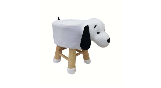Gene Wooden Animal Stool for Kids (White) by Urban Ladder - Front View Design 1 - 558395