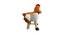 Russell Wooden Bird Stool for Kids (Brown) by Urban Ladder - Design 1 Side View - 558417