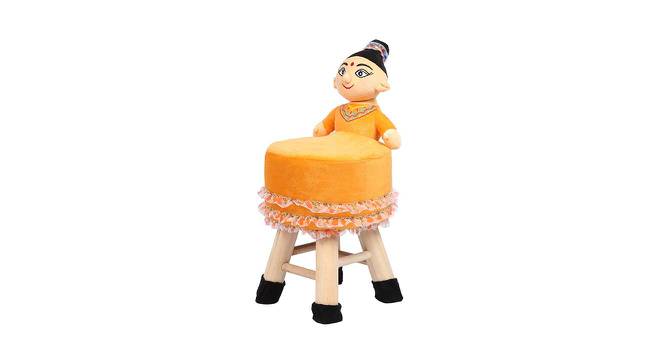 Denzel Wooden Mother Doll Kids Stool (Orange) by Urban Ladder - Cross View Design 1 - 558472