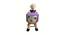 Clint Wooden Grand Mother Doll Kids Stool (Purple) by Urban Ladder - Front View Design 1 - 558488