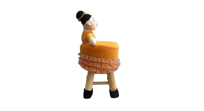 Denzel Wooden Mother Doll Kids Stool (Orange) by Urban Ladder - Front View Design 1 - 558489