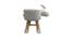 Marlon Wooden Animal Stool for Kids (White) by Urban Ladder - Front View Design 1 - 558496