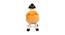 Denzel Wooden Mother Doll Kids Stool (Orange) by Urban Ladder - Design 1 Side View - 558506