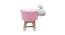 Nicolas Wooden Animal Stool for Kids (Pink) by Urban Ladder - Design 1 Side View - 558516
