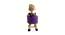 Clint Wooden Grand Mother Doll Kids Stool (Purple) by Urban Ladder - Design 2 Side View - 558522