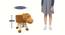 Gwyneth Wooden Animal Stool for Kids (Mustard) by Urban Ladder - Design 1 Dimension - 558549