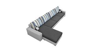 Adison Sectional Fabric Sofa (Light Grey-Dark Grey)