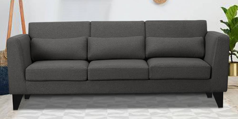 Richelo Fabric Sofa ( Dark Grey) by Urban Ladder - - 