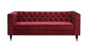 Stella Fabric Sofa (Berry red)
