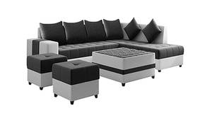 Urbanoza Sectional Fabric Sofa (Dark Grey-Light Grey)