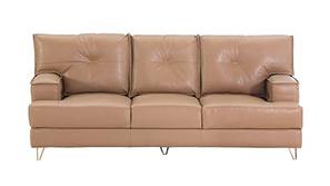 Albero Leatherette Sofa (Camel)