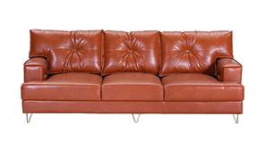 Albero Leatherette Sofa (Orange)