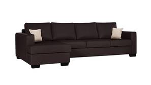 Birxton Designer Sectional Leatherette Sofa (Brown)