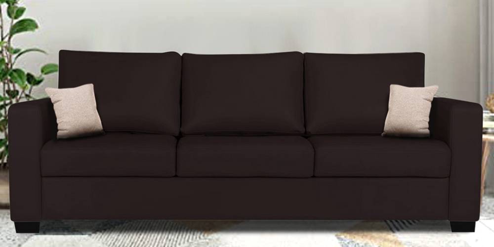 Birxton Designer Leatherette Sofa (Brown) by Urban Ladder - - 