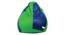 Ike Leatherette Filled Bean Bag (with beans Bean Bag Type, XXXL Bean Bag Size, Neon Green & Royal Blue) by Urban Ladder - Cross View Design 1 - 559068