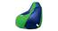 Ike Leatherette Filled Bean Bag (with beans Bean Bag Type, XXXL Bean Bag Size, Neon Green & Royal Blue) by Urban Ladder - Front View Design 1 - 559089