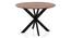 Okiruma Solid Wood 4 Seater Round Dining Table (Teak Finish) by Urban Ladder - Cross View Design 1 - 